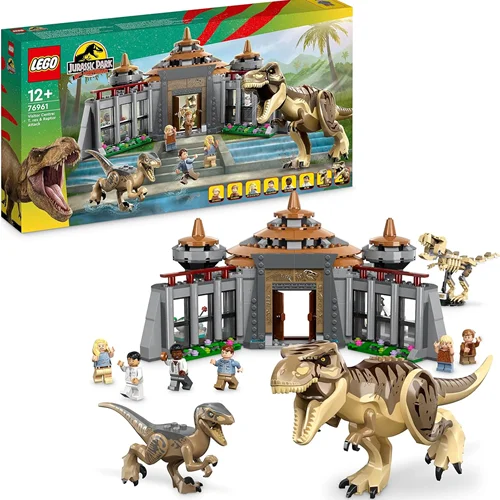 لگو سری پارک ژوراسیک مدل مرکز بازدیدکنندگان : تی رکس و رپتور 76961 - 76961 LEGO® Jurassic World Visitor Center: T. rex and Raptor Attack