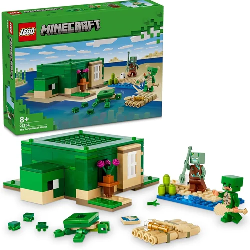 لگو سری ماینکرفت مدل خانه ساحلی لاک پشت 21254 - LEGO Minecraft Turtle Beach House 21254