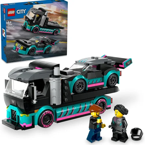 لگو سری سیتی مدل ماشین مسابقه و کامیون حمل و نقل ماشین 60406 - LEGO City Race Car and Car Transporter Truck 60406