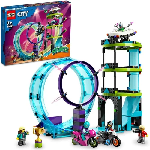 لگو سری سیتی مدل مسابقه بدلکاری ۶۰۳۶۱ - LEGO® City Stunt Riders Competition 60361- Creative Toy Building Set with 1 or 2-Player Stunt Bike