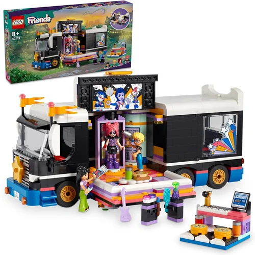 لگو سری فرندز مدل اتوبوس تور موسیقی پاپ استار 42619 - LEGO Friends Pop Star Music Tour Bus 42619