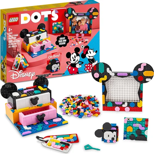 لگو سری داتس مدل جعبه پروژه میکی موس و مینی موس بازگشت به مدرسه 41964 - LEGO® DOTS ǀ Disney Mickey Mouse and Minnie Mouse Back to School Project Box 41964