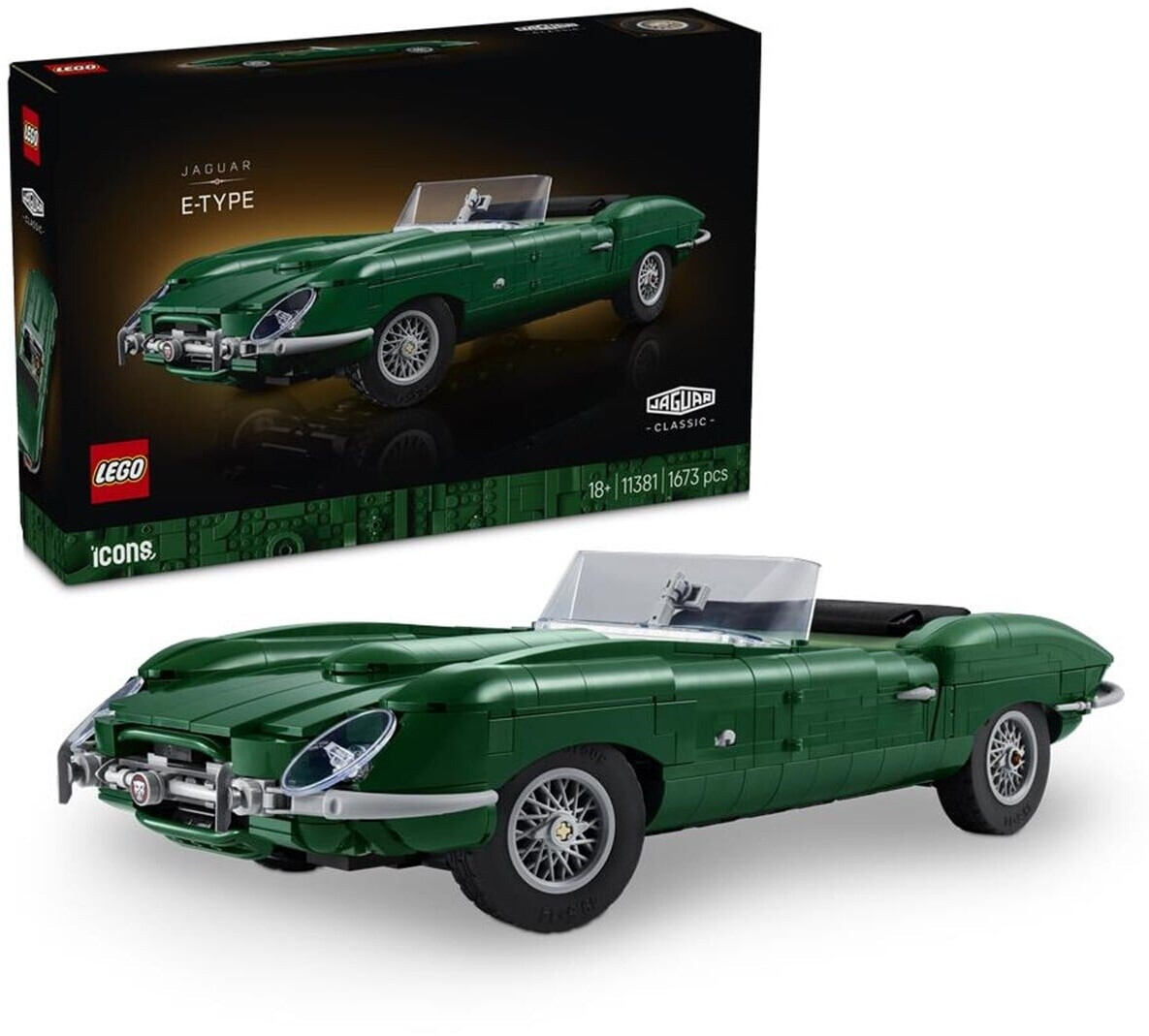 لگو سری آیکون مدل جگوار E-Type 11381 LEGO Icons Jaguar -  E-Type 11381