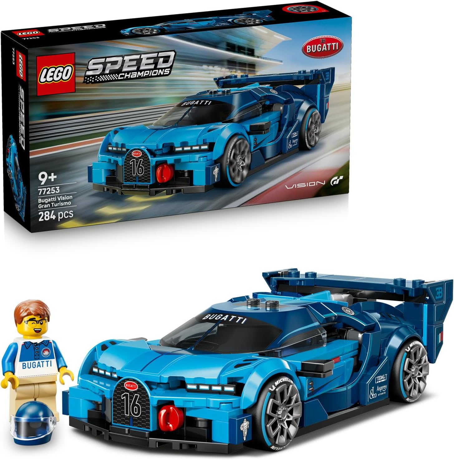 لگو سری اسپید مدل ماشین بوگاتی ویژن گرن توریسمو 77253 - LEGO Speed ​​Champions Bugatti Vision Gran Turismo Car 77253