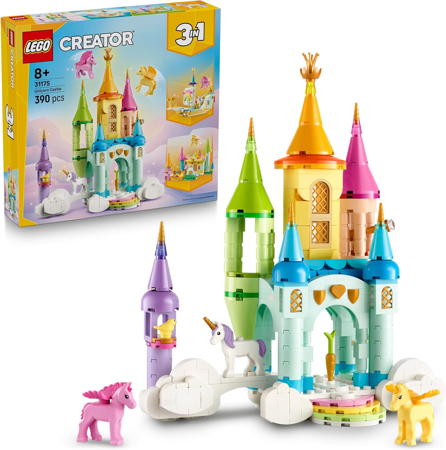 لگو سری سازنده 3 در 1 مدل قلعه تک شاخ ۳۱۱۷۵ - LEGO Creator 3-in-1 Unicorn Castle 31175
