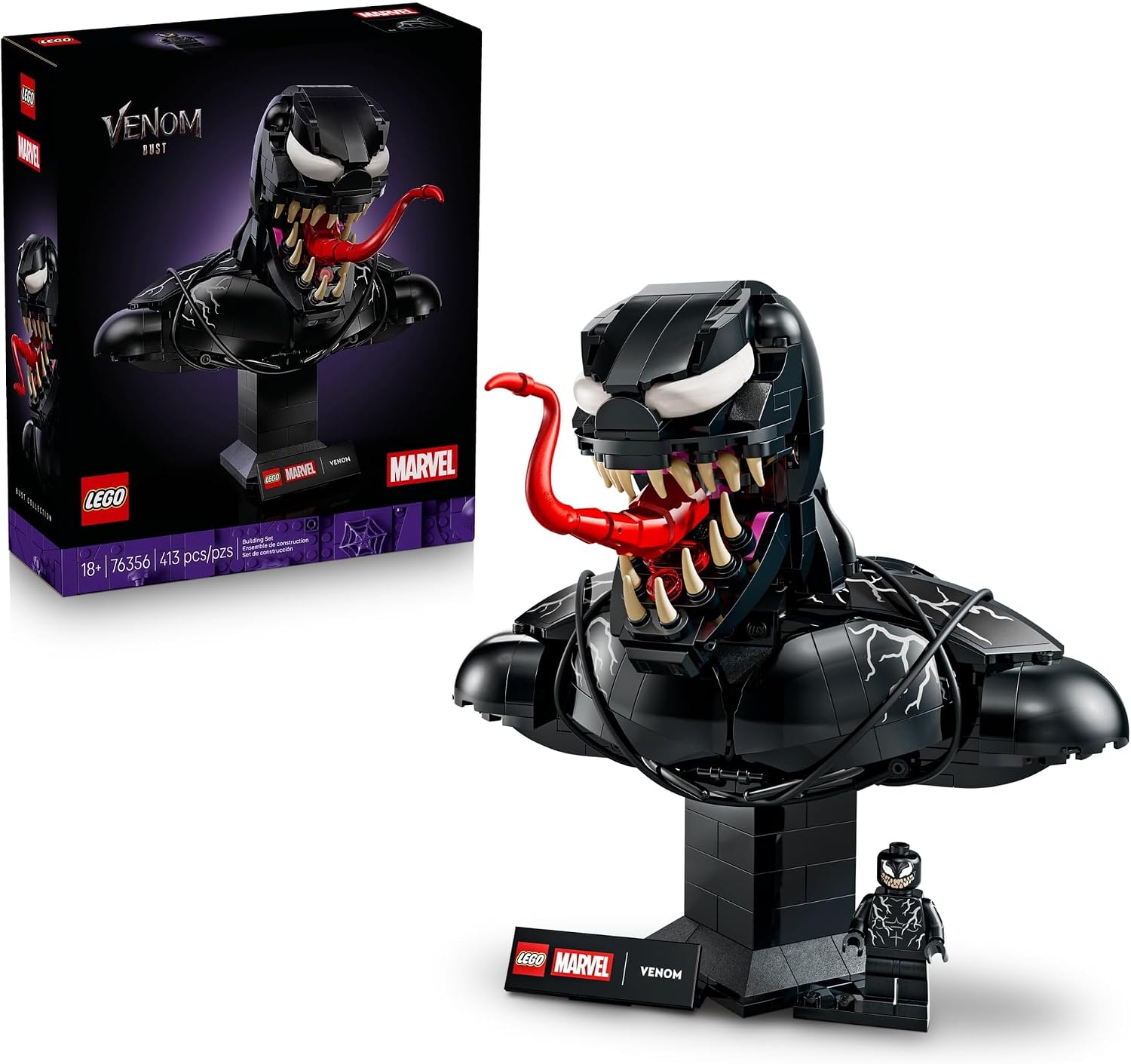 لگو سری ابر قهرمانان مدل مجسمه ونوم 76356 - 76356 LEGO Super Heroes  Venom Bust
