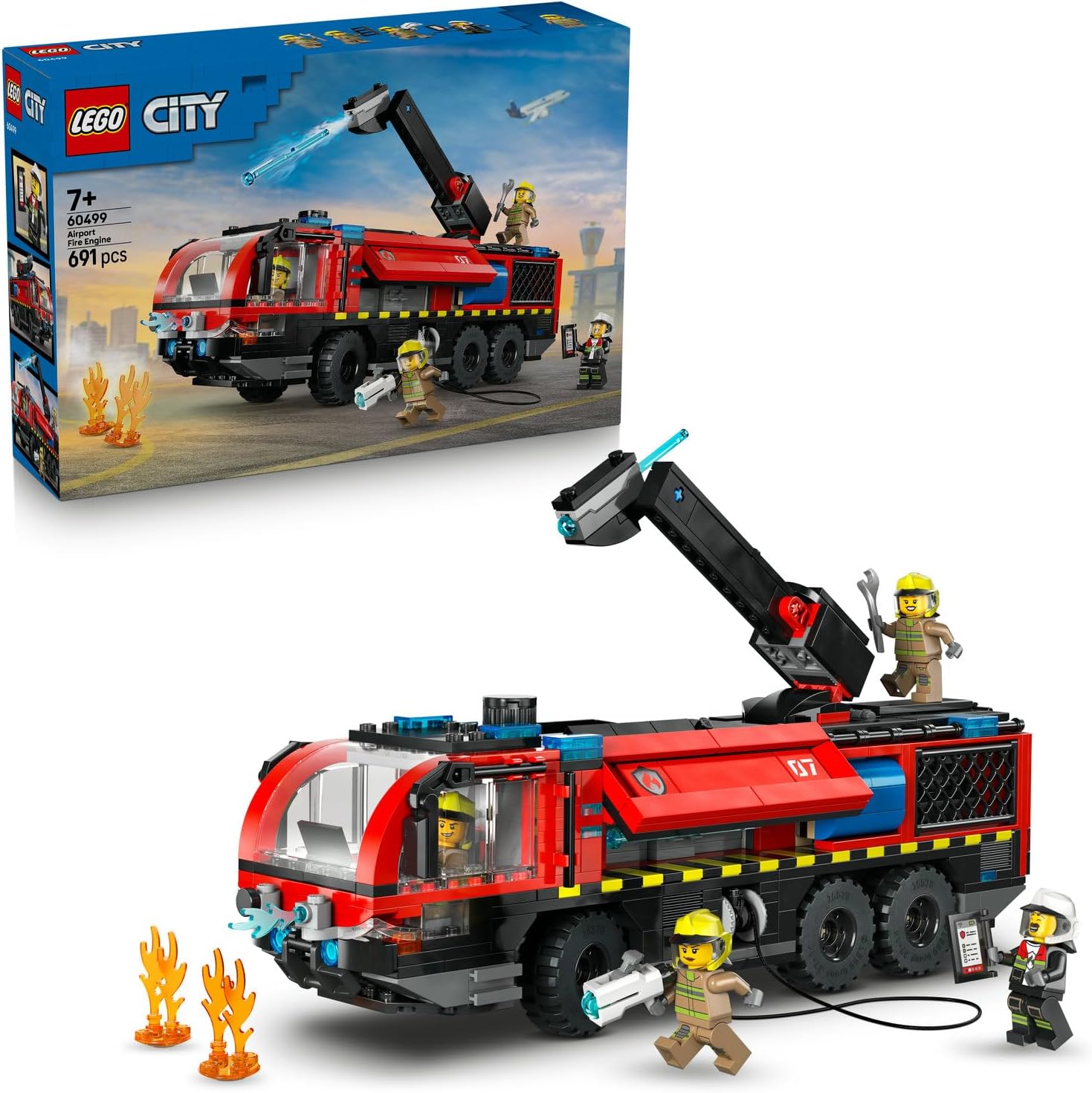 لگو سری سیتی مدل ماشین آتش نشانی فرودگاهی ۶۰۴۹۹ - LEGO City Airport Fire Truck 60499