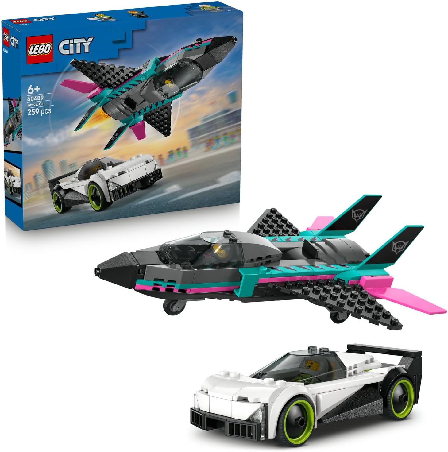 لگو سری سیتی مدل جت در مقابل ماشین ۶۰۴۸۹ - LEGO City Jet vs. Car 60489