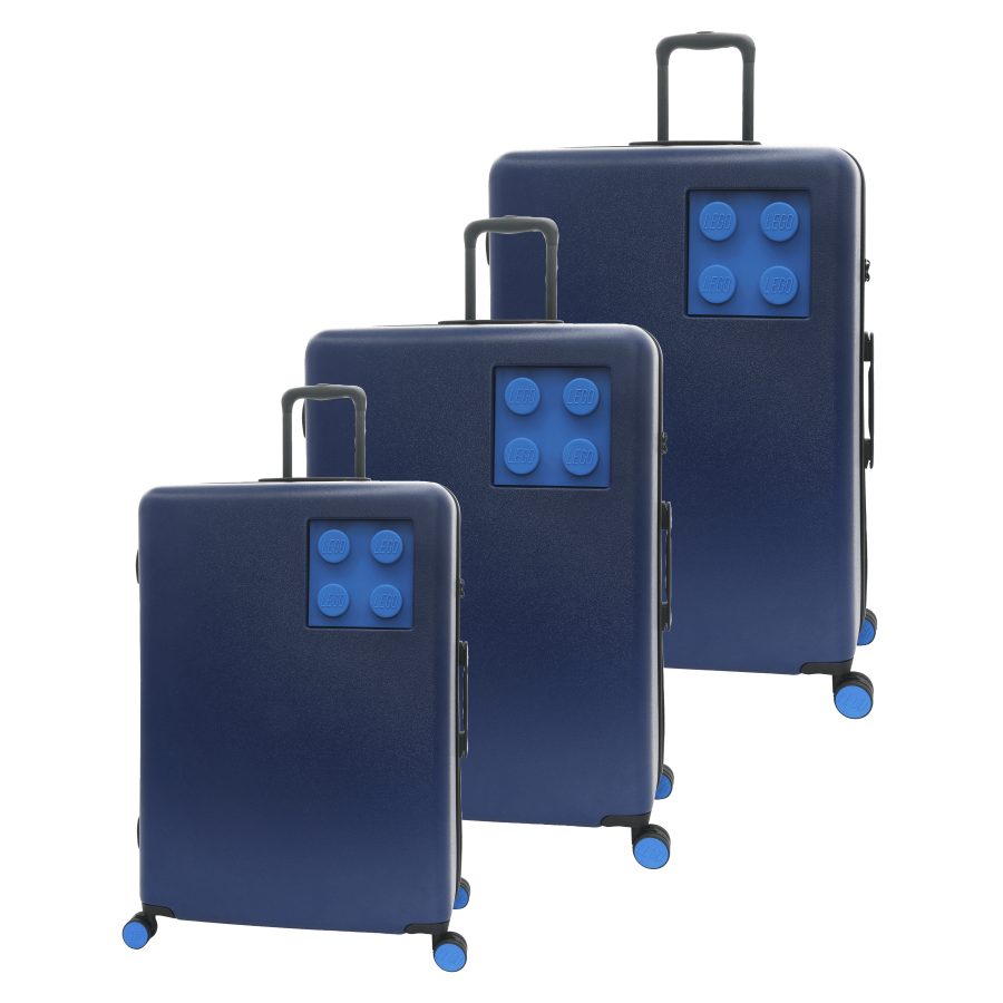 مجموعه چمدان سه تکه لگو - آبی - LEGO® Building Brick 2x2 3-Piece Suitcase Set - Blue 20155-1960