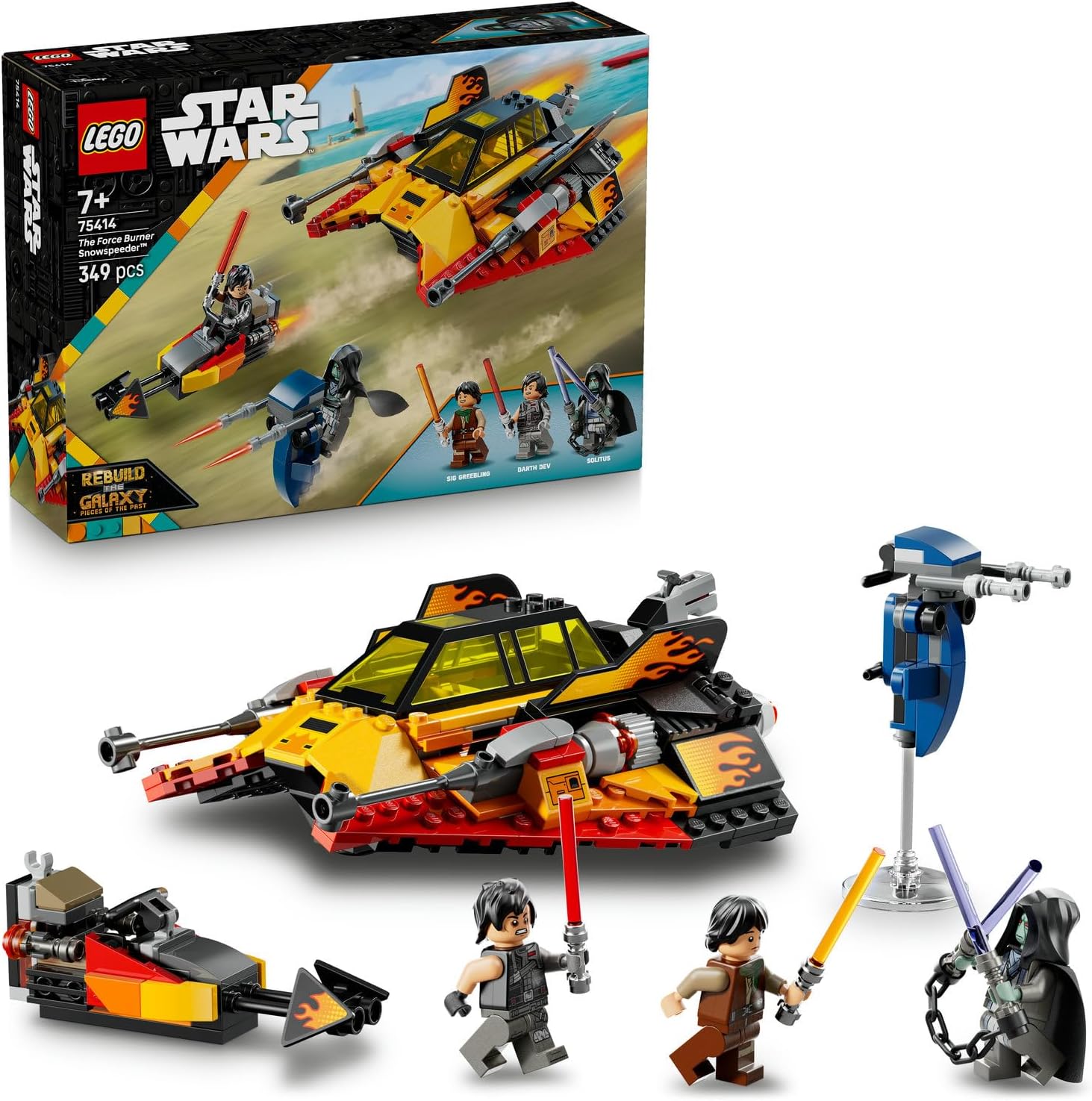 لگو سری جنگ ستارگان مدل اسنومبیل فورس برنر 75414 - LEGO Star Wars Force Burner Snowmobile 75414
