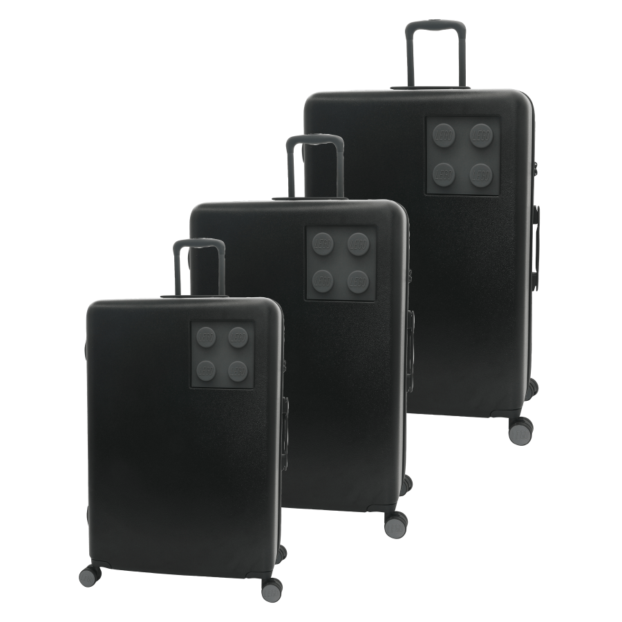 مجموعه چمدان سه تکه لگو - مشکی/خاکستری - LEGO® Building Brick 2x2 3-Piece Suitcase Set - Black/Gray 20155-1961