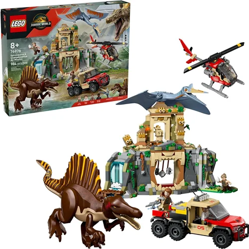 لگو سری پارک ژوراسیک مدل ماموریت هوایی اسپینوسوروس و کتزالکواتلوس 76976 - 76976 LEGO Jurassic World Spinosaurus & Quetzalcoatlus Air Mission