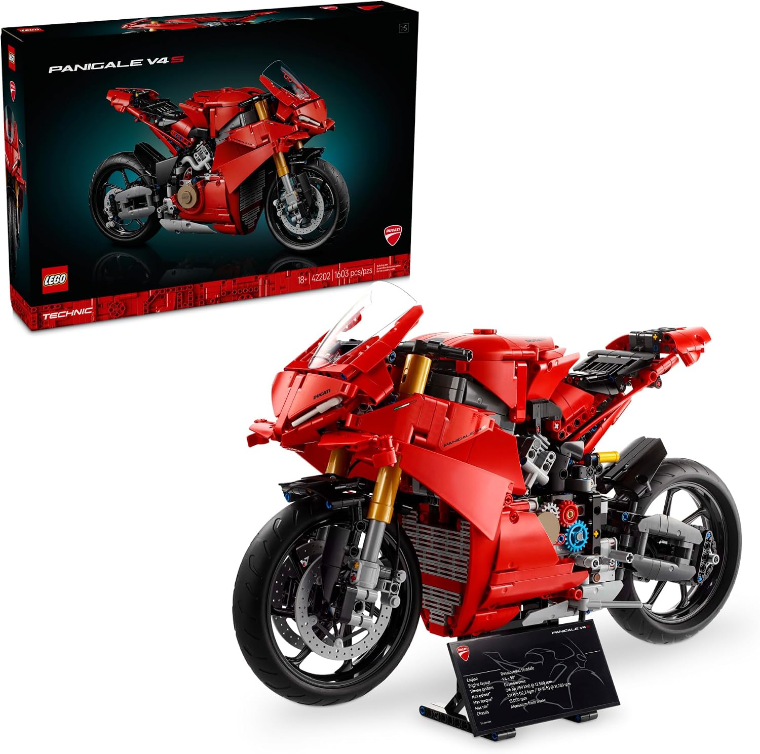 لگو سری تکنیک مدل موتورسیکلت دوکاتی پانیگال ۴۲۲۰۲ - LEGO Technic Ducati Panigale V4 S Motorcycle 42202
