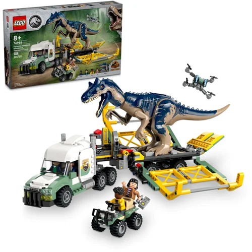 لگو سری پارک ژوراسیک مدل کامیون حمل و نقل آلوساروس 76966 - LEGO Jurassic World Dinosaur Missions: Allosaurus Transport Truck 76966