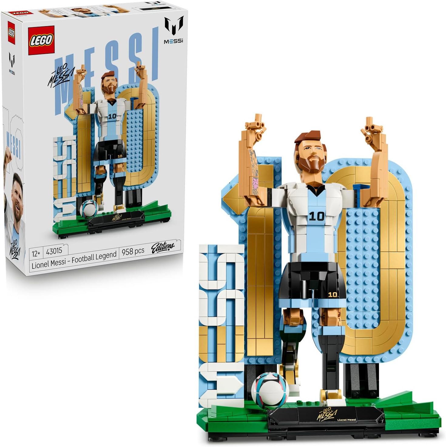 لگو سری آیکون مدل لیونل مسی اسطوره فوتبال ۴۳۰۱۵ - LEGO Editions Lionel Messi – Football Legend 43015