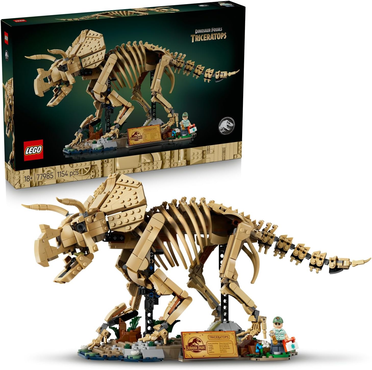 لگو سری آیکون مدل فسیل‌های دایناسور: تریسراتوپس ۷۷۹۸۵ - LEGO Jurassic World Dinosaur Fossils: Triceratops 77985