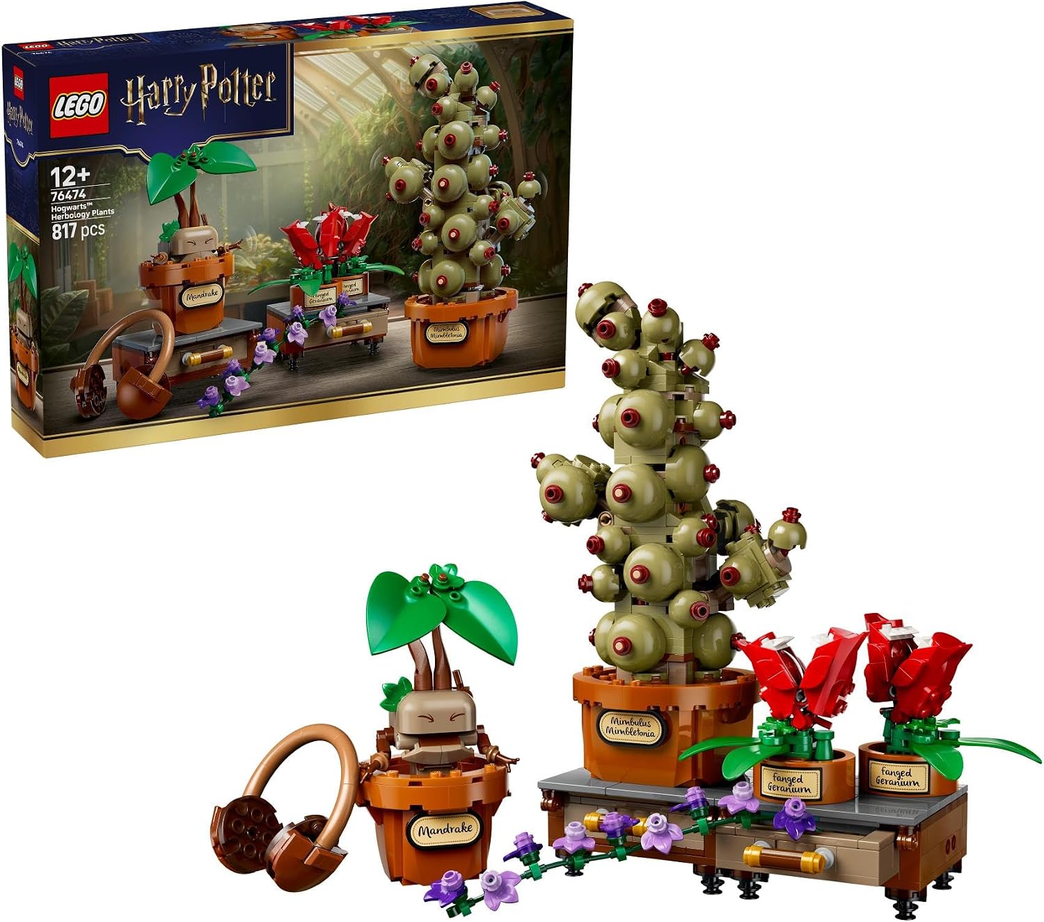لگو سری هری پاتر مدل گیاهان گیاه‌شناسی هاگوارتز ۷۶۴۷۴ - LEGO Harry Potter Hogwarts Herbology Plants 76474