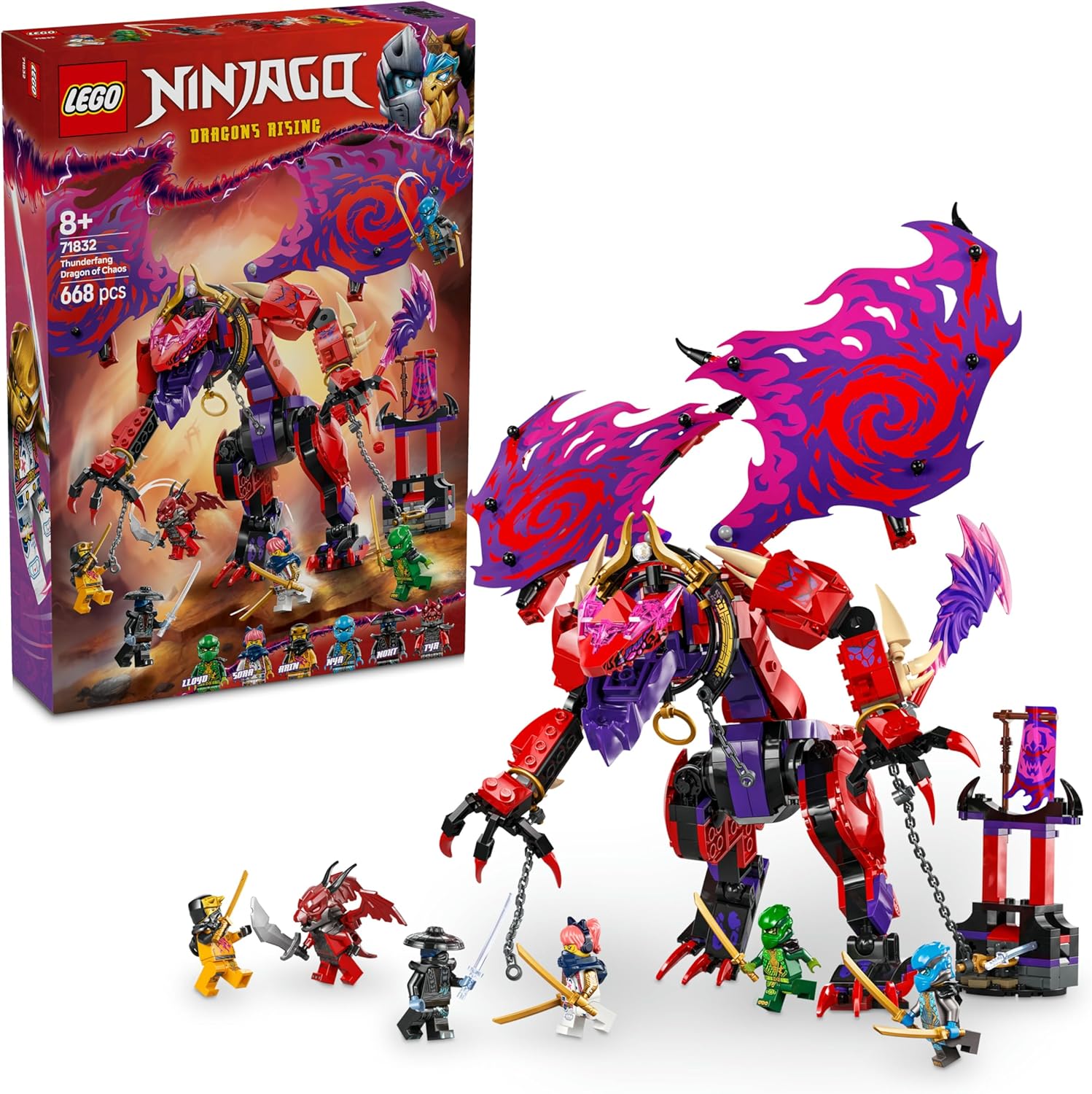 لگو سری نینجاگو مدل اژدهای آشوب تندرفنگ 71832 - LEGO NINJAGO Thunderfang Chaos Dragon 71832