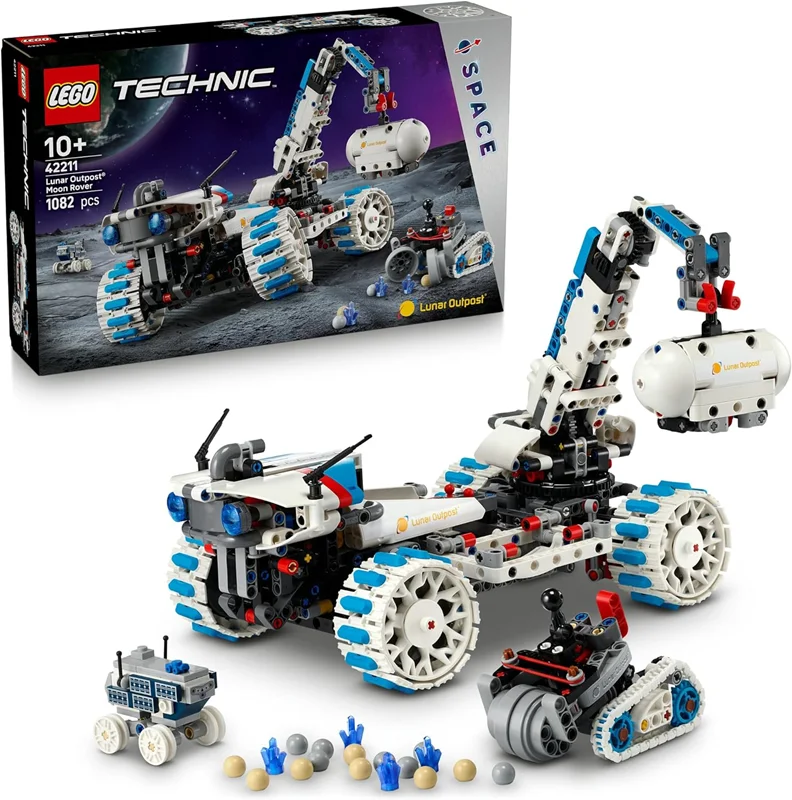 لگو سری تکنیک مدل فضاپیمای ماهنورد پایگاه قمری ۴۲۲۱۱ - LEGO Technic Lunar Outpost Moon Rover Spacecraft 42211
