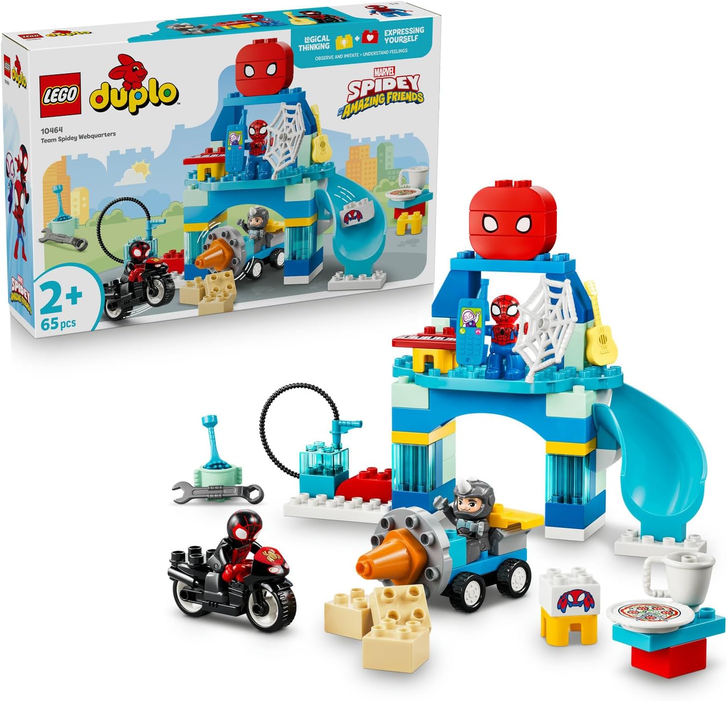 لگو سری دوپلو مدل ستاد مرکزی تیم اسپایدی مارول ۱۰۴۶۴ - LEGO DUPLO Marvel Team Spidey Headquarters 10464