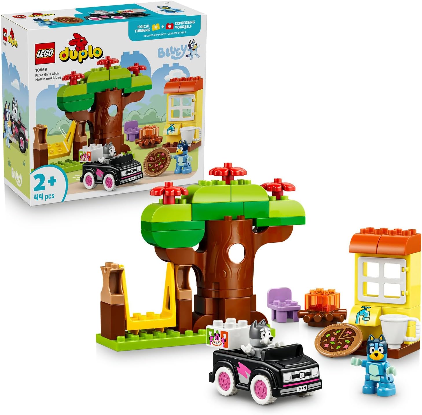 لگو سری دوپلو مدل مافین و بلوی ۱۰۴۶۹ - LEGO DUPLO Bluey Pizza Girls: Muffin and Bluey 10469
