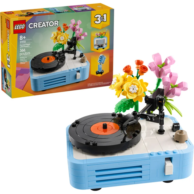 لگو سری سازنده 3 در 1 مدل پخش کننده ضبط با گل 31172 - LEGO Record Player with Flowers Set 31172