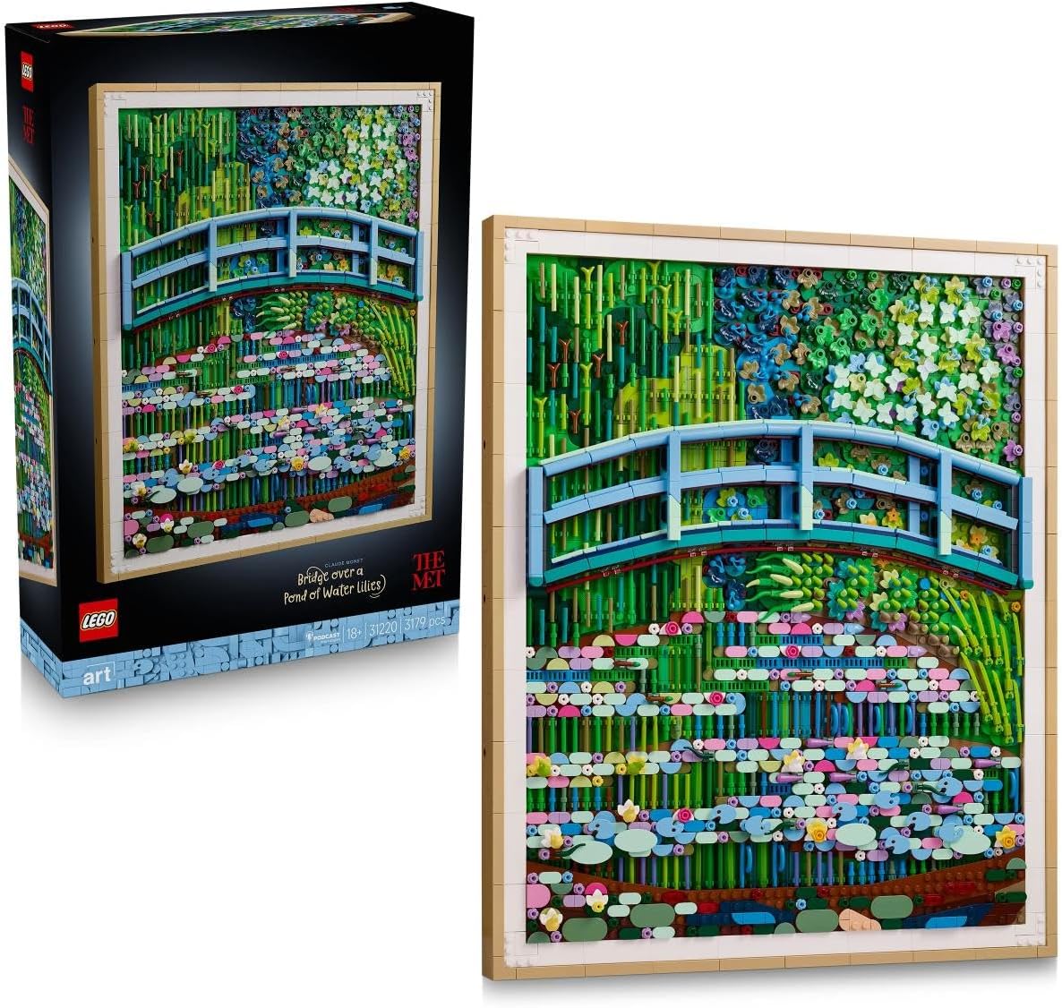 لگو سری ایده مدل تابلو نقاشی کلود مونه - پلی بر فراز دریاچه نیلوفر آبی 31220 - 31220 LEGO Claude Monet Bridge over Lotus Lake