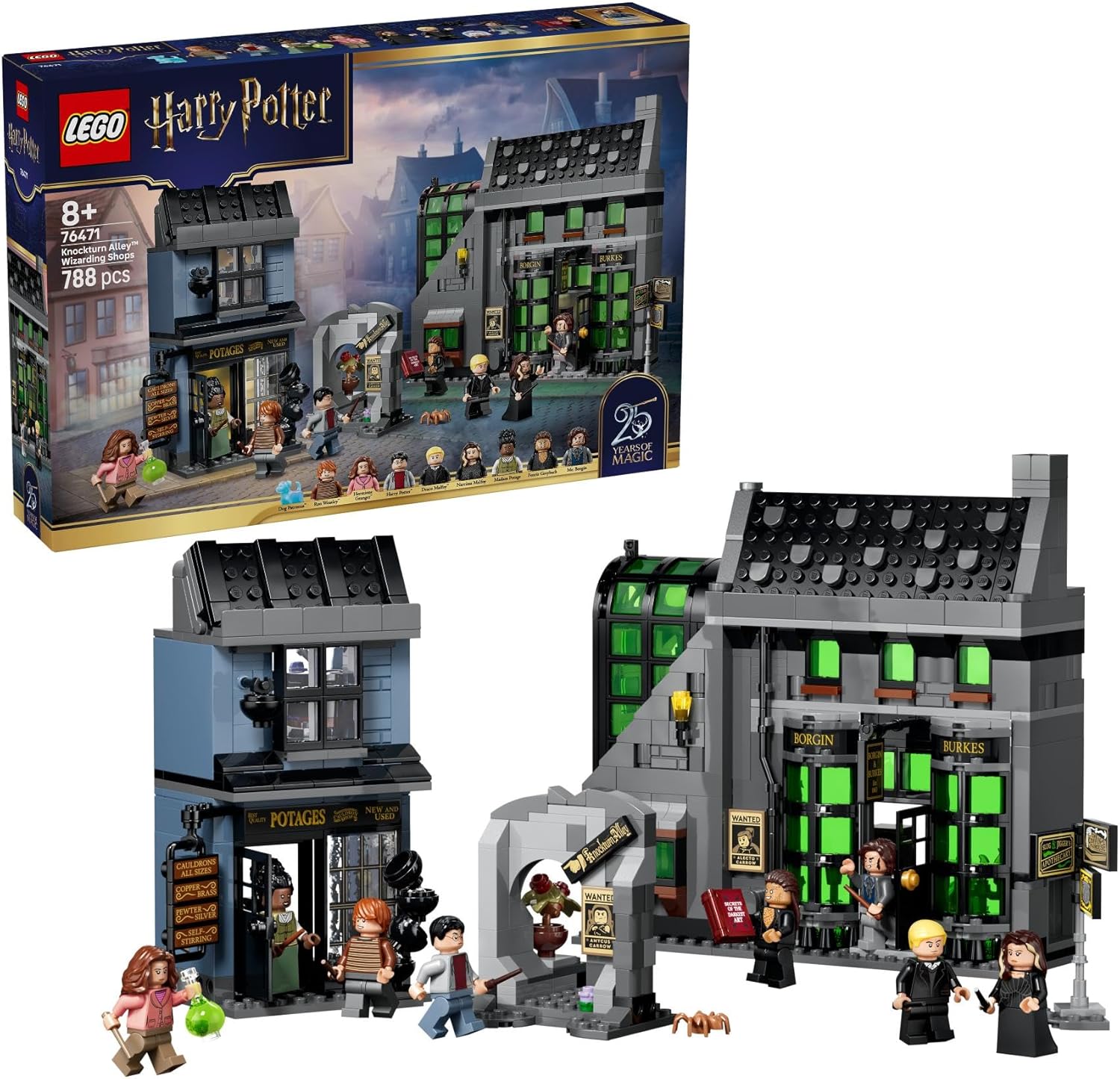 لگو سری هری پاتر مدل فروشگاه‌های جادوگری ناک‌ترن لین ۷۶۴۷۱ - LEGO Harry Potter Knockturn Lane Wizarding Shops 76471