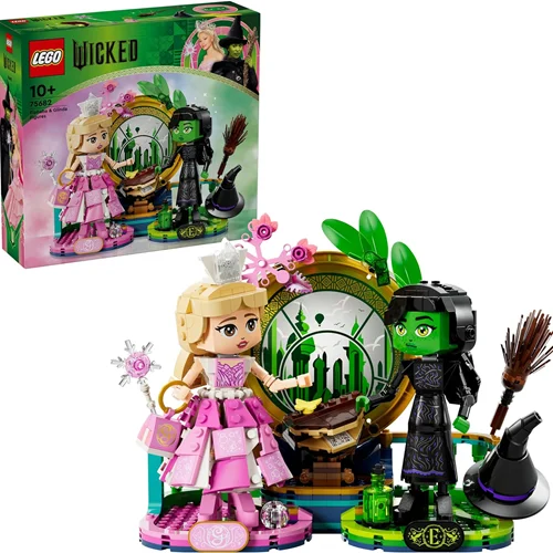 لگو سری فیلم شرور مدل فیگورهای الفابا و گلیندا 75682 - LEGO Wicked Elphaba and Glinda Figures 75682