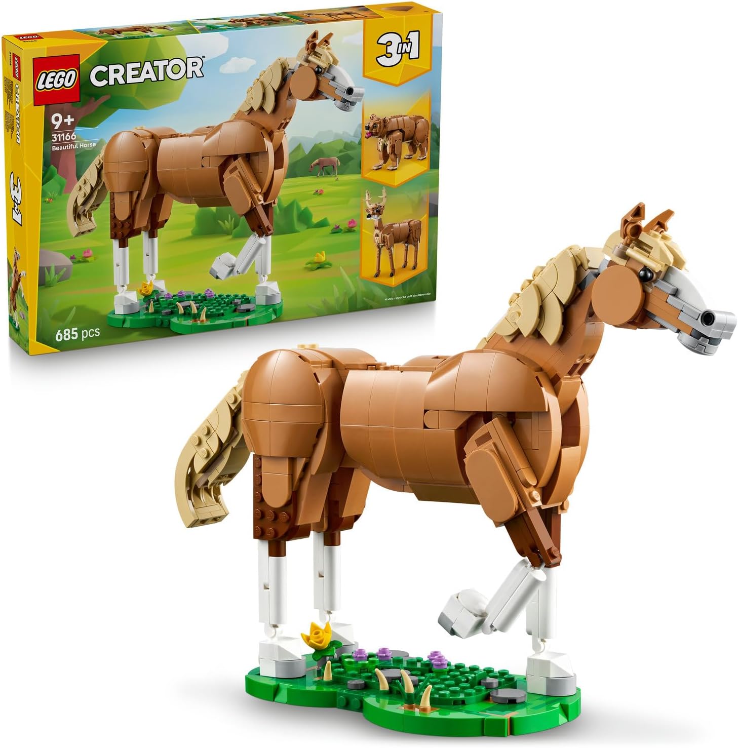 لگو سری سازنده 3 در 1 مدل اسب زیبا ۳۱۱۶۶ - LEGO Creator 3-in-1 Beautiful Horse 31166