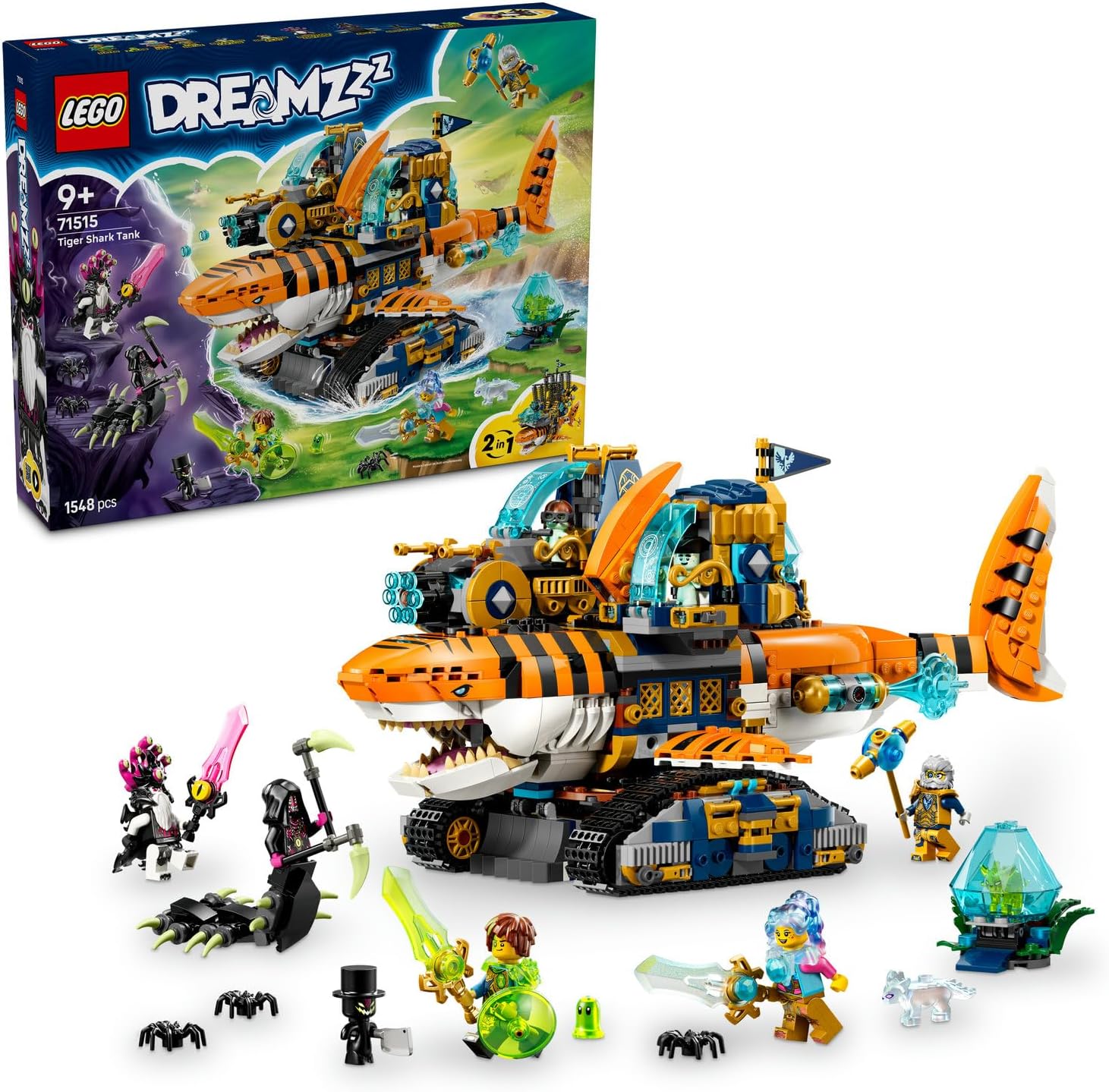 لگو سری دریمز مدل تانک تایگر شارک ۷۱۵۱۵ - LEGO DREAMZzz Tiger Shark Tank 71515