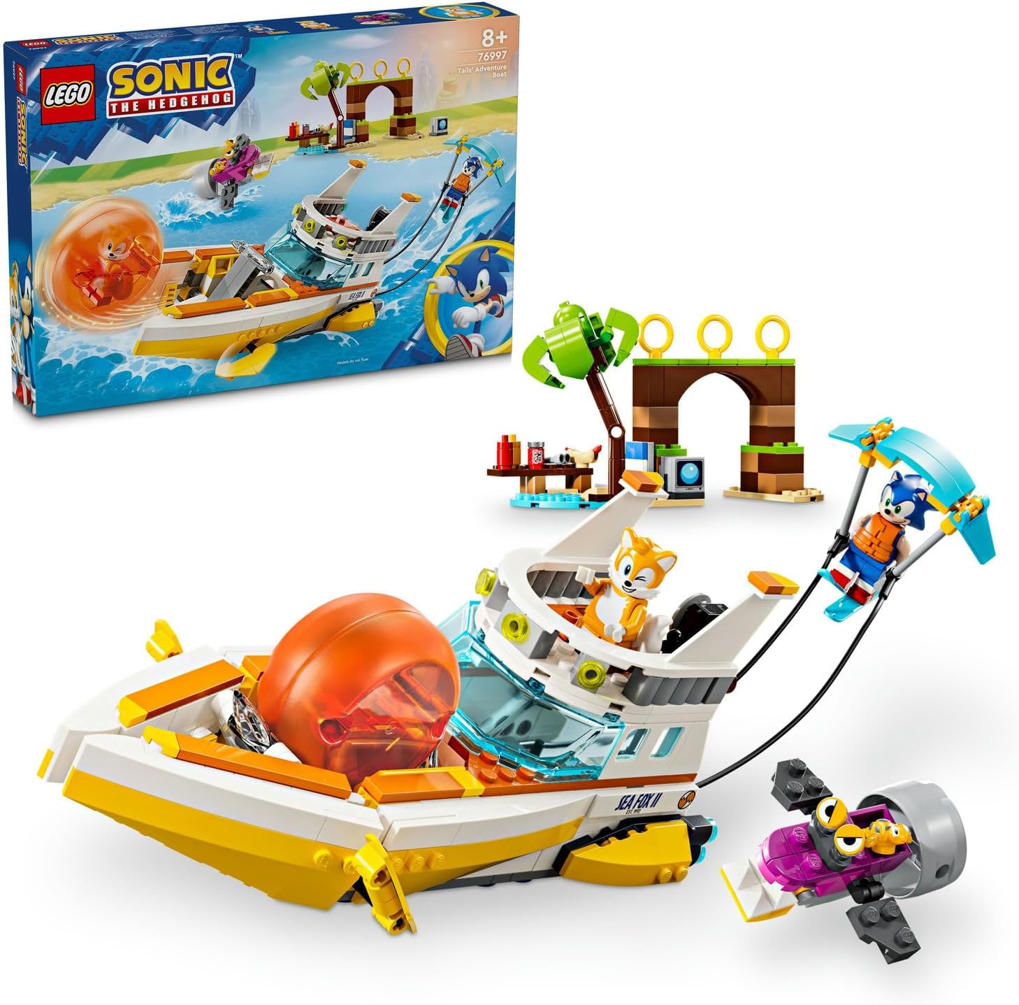 لگو سری سونیک مدل قایق ماجراجویی دم جوجه تیغی 76997 - LEGO Sonic the Hedgehog Tails Adventure Boat 76997