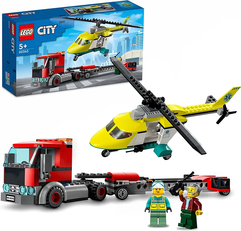 لگو سری سیتی مدل 60343 - LEGO® City Rescue Helicopter Transport 60343