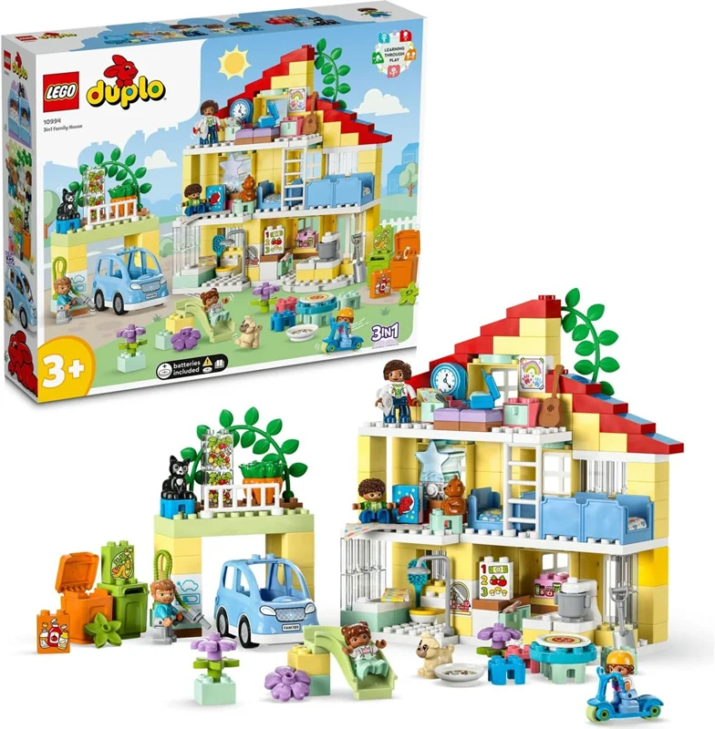 لگو سری دوپلو مدل خانه شهری ۳ حالت ساخت مختلف ۱۰۹۹۴ - LEGO® DUPLO® Town 3 in 1 Family House 10994