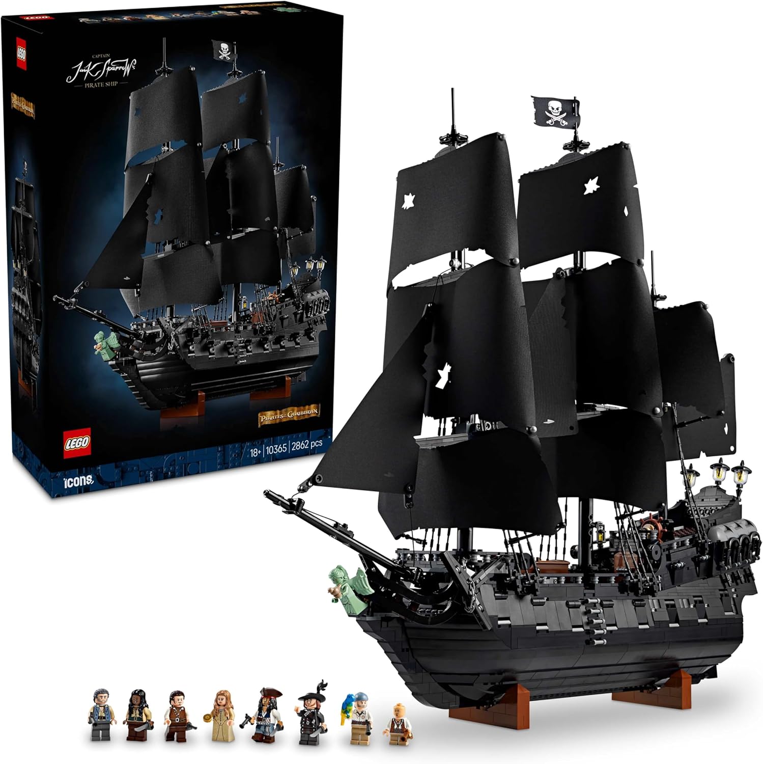 لگو سری آیکون مدل کشتی دزدان دریایی کاپیتان جک اسپارو 10365 - 10365 LEGO Captain Jack Sparrow's Pirate Ship