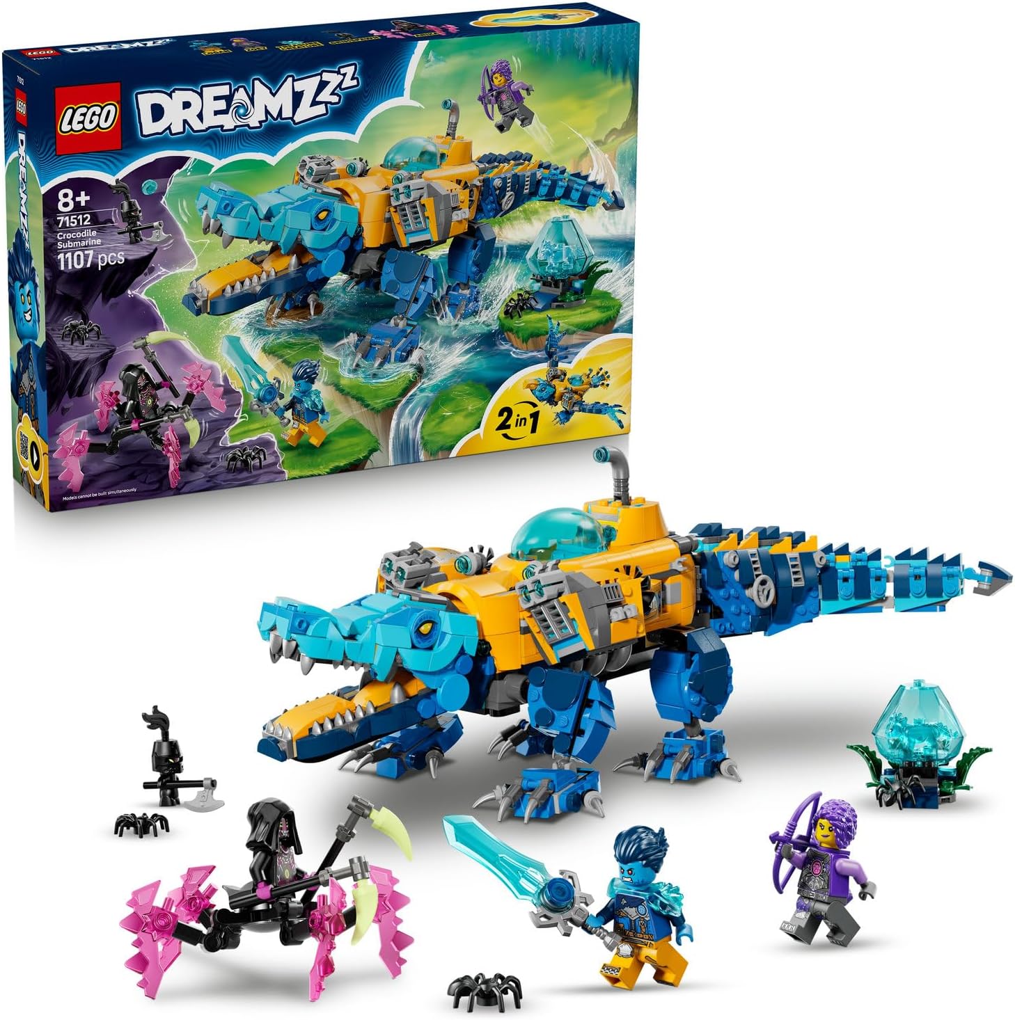 لگو سری دریمز مدل زیردریایی کروکودیل ۷۱۵۱۲ - LEGO DREAMZzz Crocodile Submarine 71512