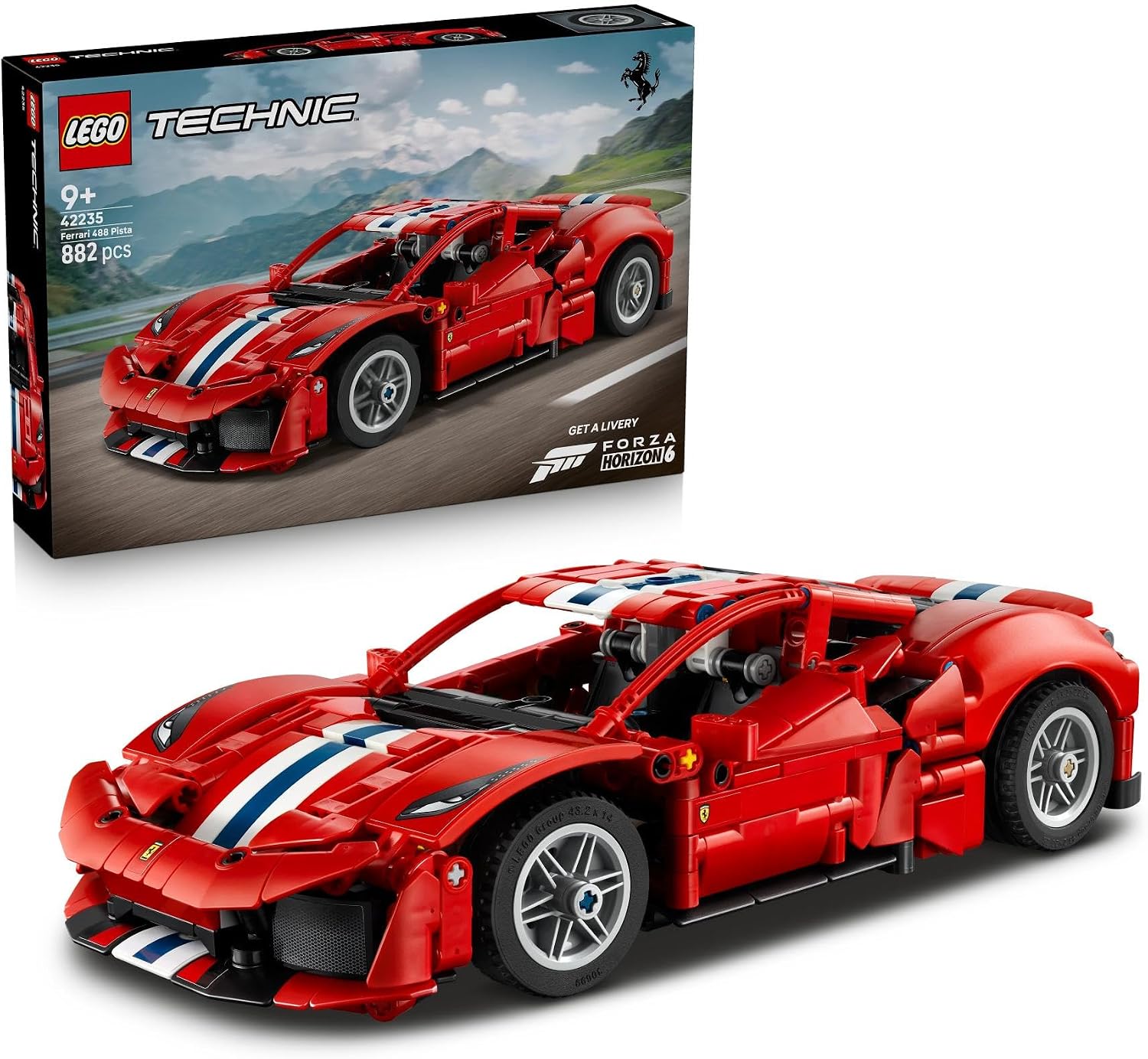 لگو سری تکنیک مدل خودرو فراری ۴۸۸ پیستا ۴۲۲۳۵ - LEGO Technic Ferrari 488 PISTA Car 42235