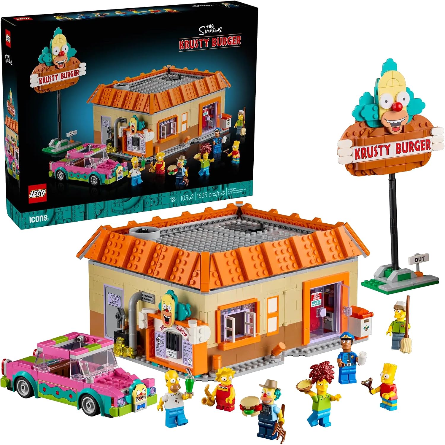 لگو سری آیکون مدل سیمپسون‌ها™: کراستی برگر 10352 -10352  LEGO Icons The Simpsons™: Krusty Burger