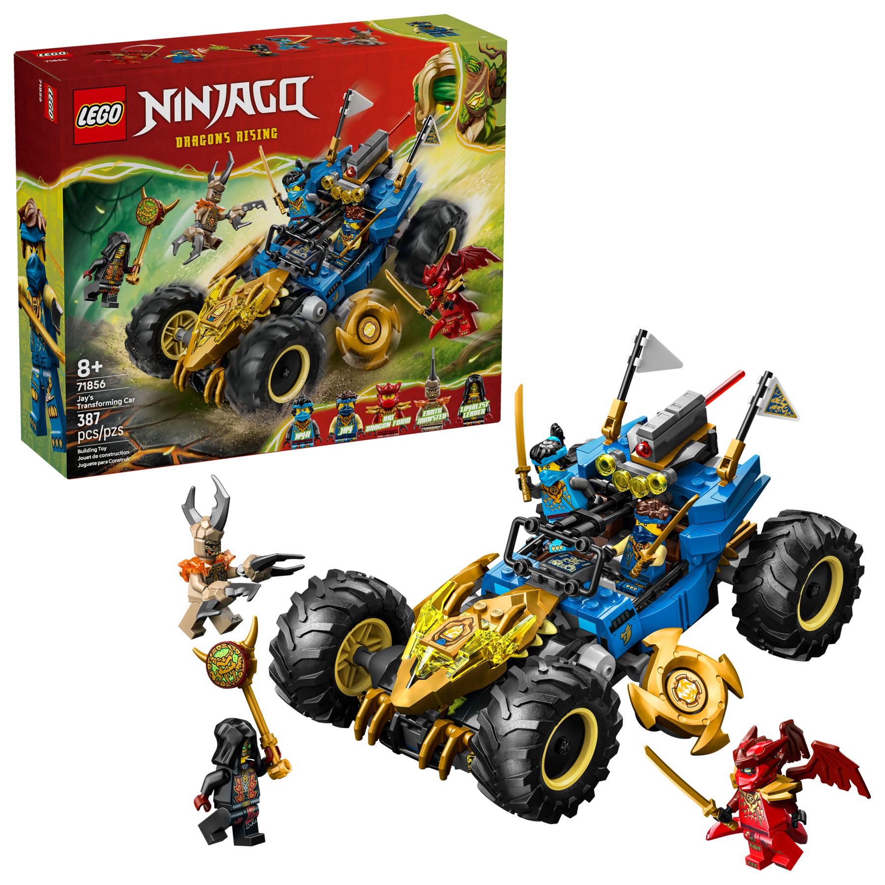 لگو سری نینجاگو مدل ماشین چند منظوره جی 71856 - 71856 LEGO 71856 Ninjago - Jay's Multi-Function Car