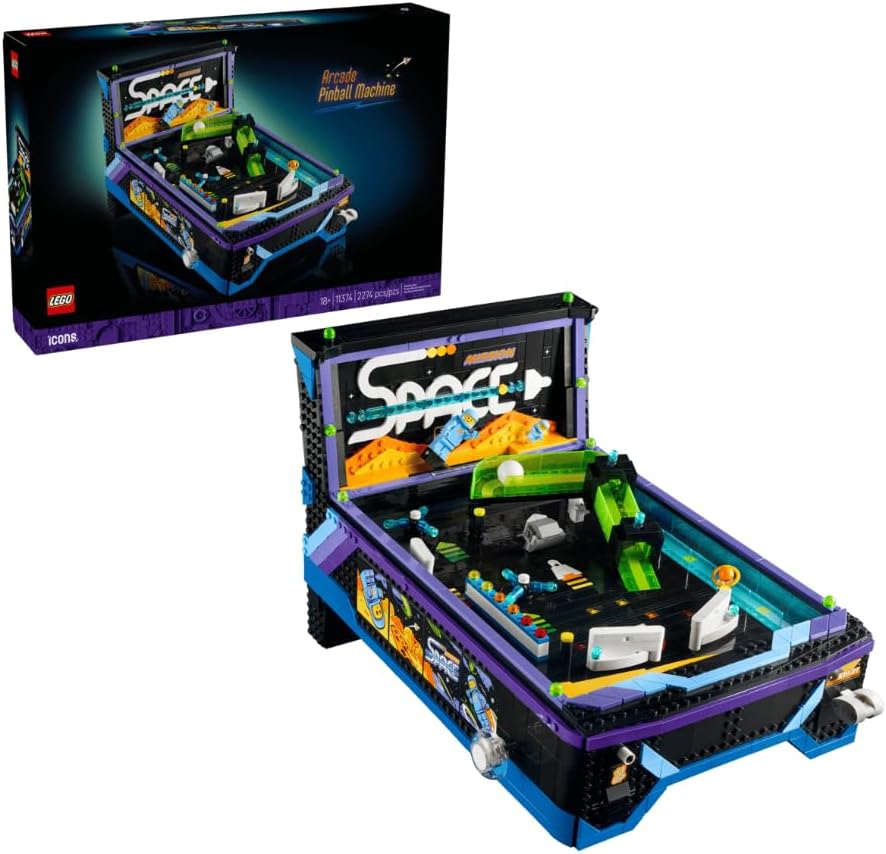 لگو سری آیکون مدل دستگاه بازی پین‌بال (شیب‌دار) 11374 - 11374 LEGO Icons Pinball (Tilt) Game Machine