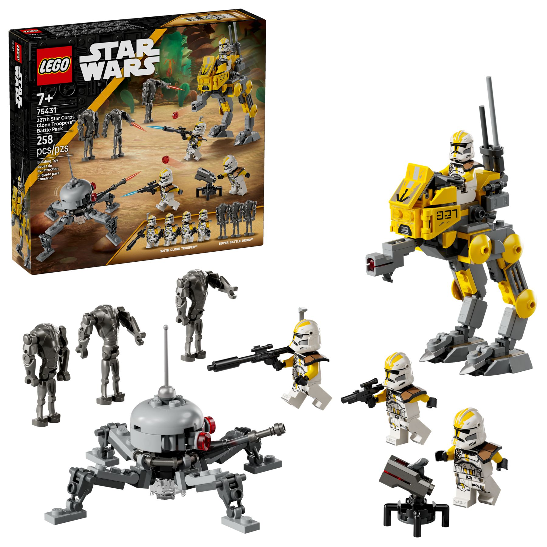لگو سری جنگ ستارگان مدل نبرد سپاه ستارگان ۳۲۷ 75431 - LEGO Star Wars 327th Star Corps Clone Trooper Battle Pack 75431