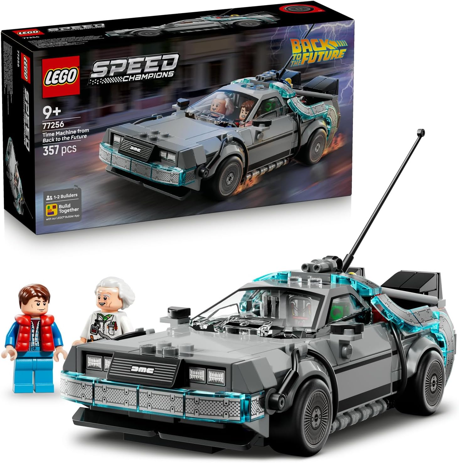 لگو سری اسپید مدل ماشین زمان بازگشت به آینده 77256 - LEGO Speed ​​Champions Back to the Future Time Machine 77256