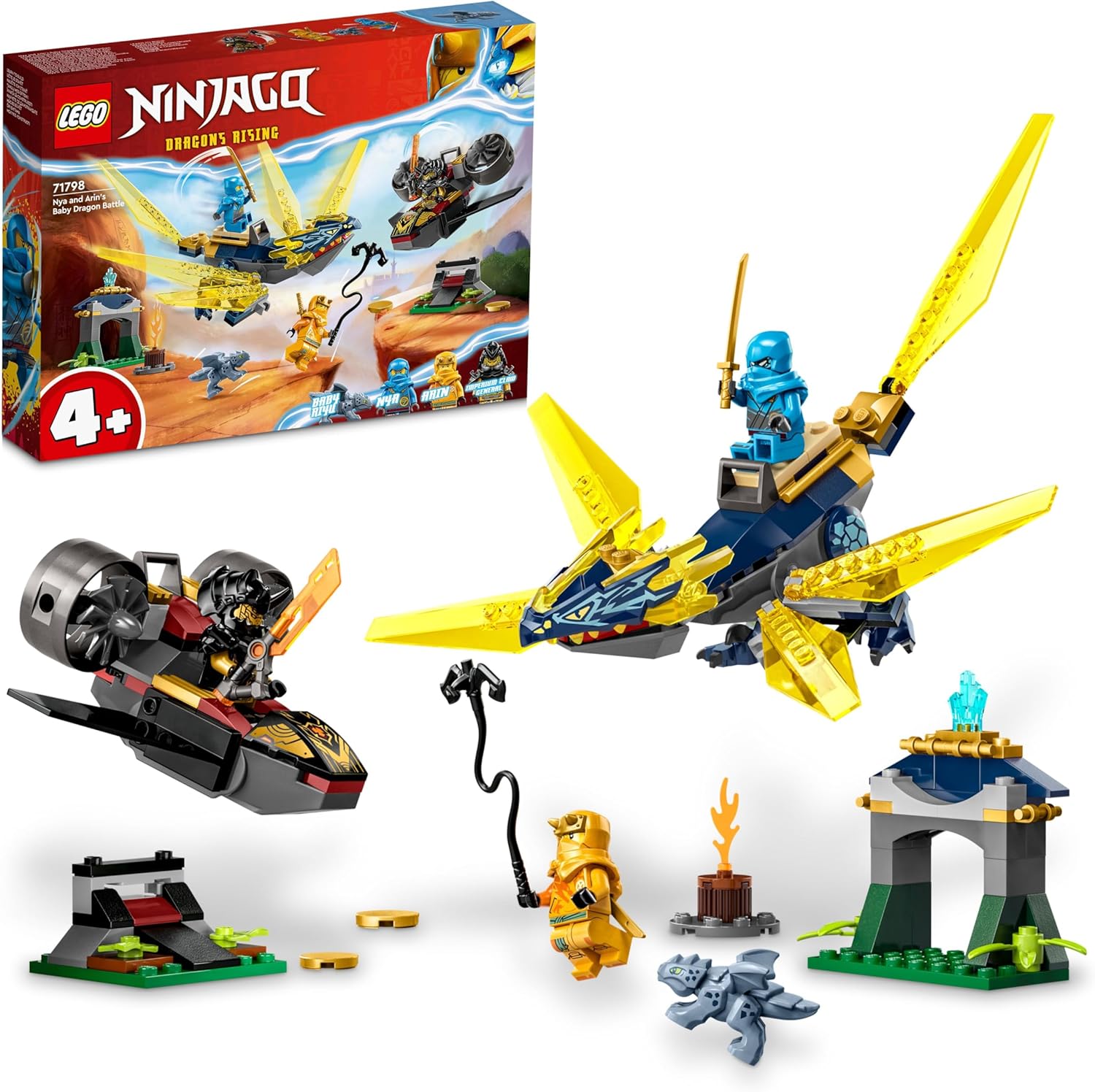 لگو سری نینجاگو مدل نبرد اژدهای کوچک آرین 71798 - LEGO 71798 Nya and Arin's Baby Dragon Battle