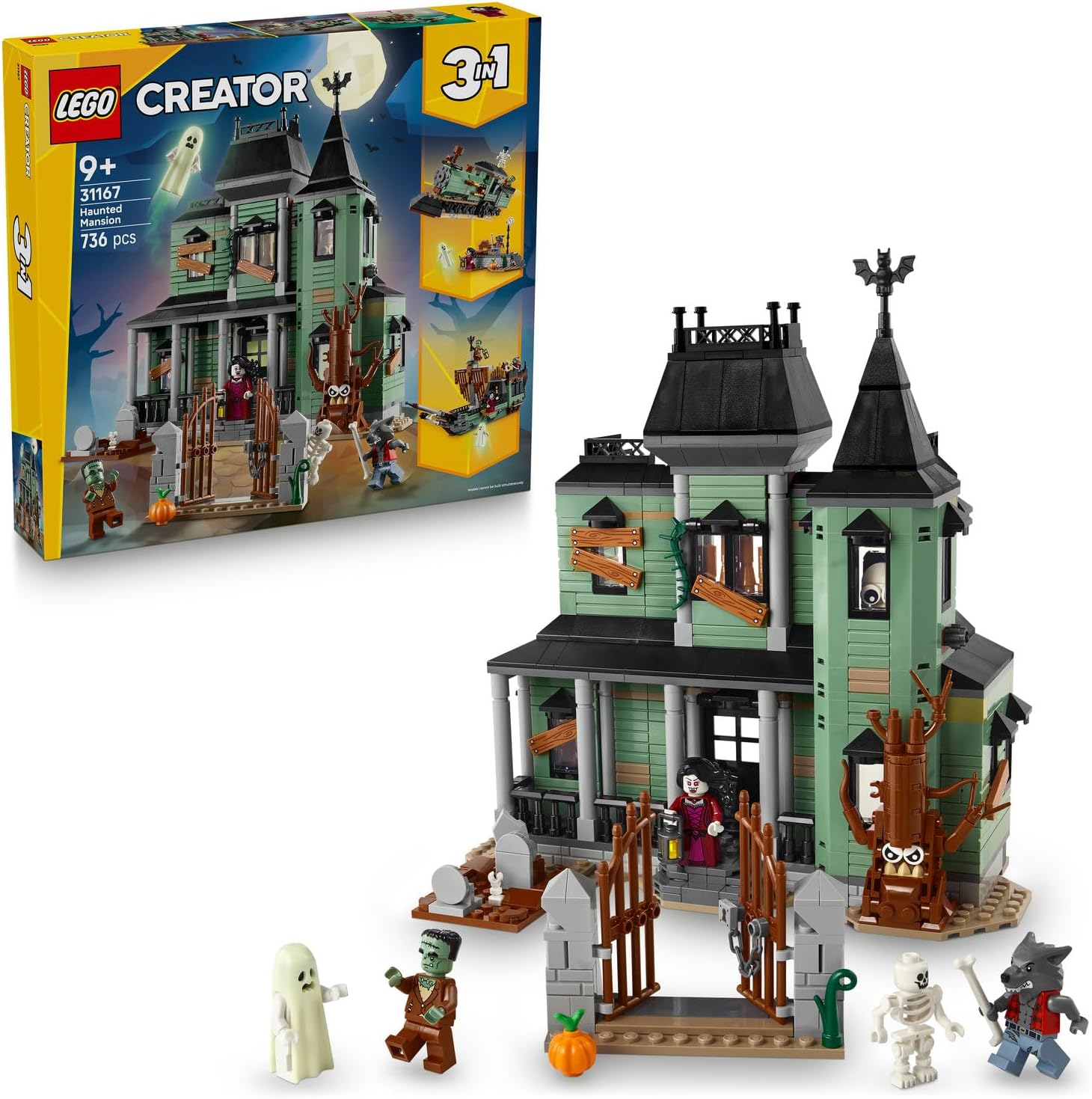 لگو سری سازنده 3 در 1 مدل عمارت خالی از سکنه ۳۱۱۶۷ - LEGO Creator 3-in-1 Haunted Mansion 31167