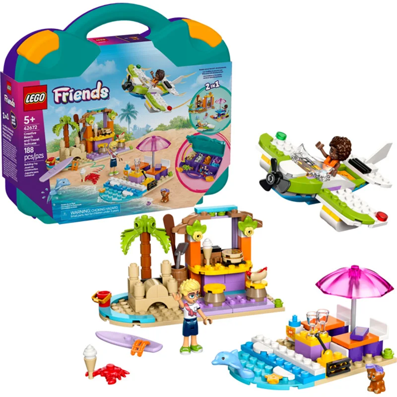 لگو سری فرندز مدل ساحل و چمدان مسافرتی 42672 - LEGO Creative Beach and Travel Suitcase 42672
