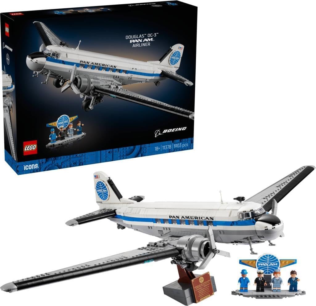 لگو سری آیکون مدل هواپیمای داگلاس دی‌سی ۳ - LEGO 11378 Icons Douglas™ DC-3™ PAN AM® Aircraft