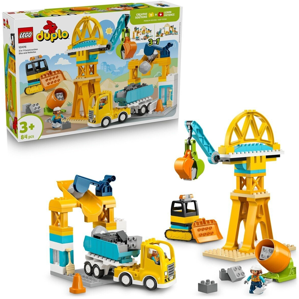 لگو سری دوپلو مدل سایت ساخت و ساز و وسایل نقلیه 3 در 1 10476 - 10476 LEGO DUPLO® 3-in-1 Construction Site and Vehicles