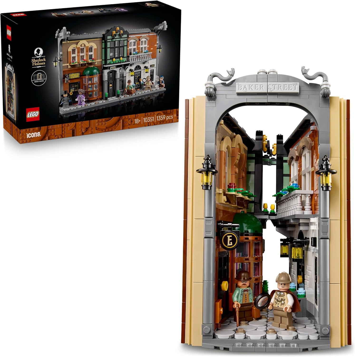 لگو سری آیکون مدل شرلوک هولمز 10351 - LEGO 10351 Icons Sherlock Holmes: Bookshelf Decor