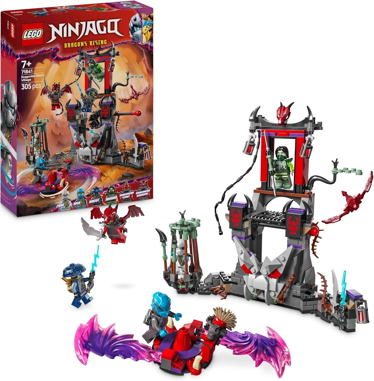 لگو سری نینجاگو مدل دهکده طوفان اژدها 71841 - LEGO NINJAGO Dragonman Storm Village 71841