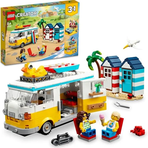 لگو سری سازنده 3 در 1 کاروان ساحلی 31138 - 31138 LEGO® Creator Beach Caravan